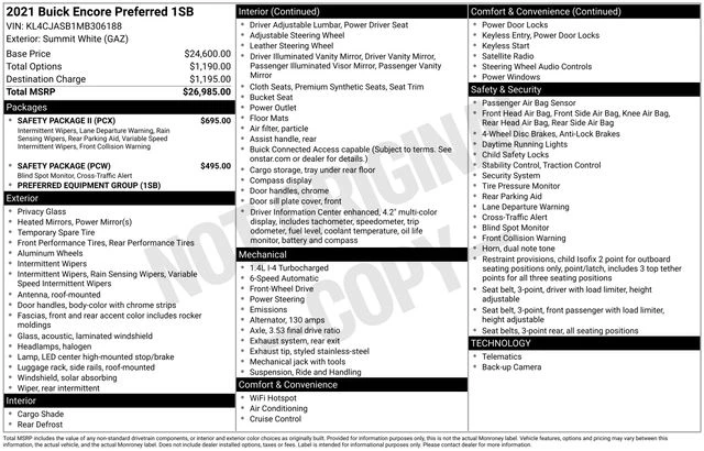 2021 Buick Encore Preferred's photo